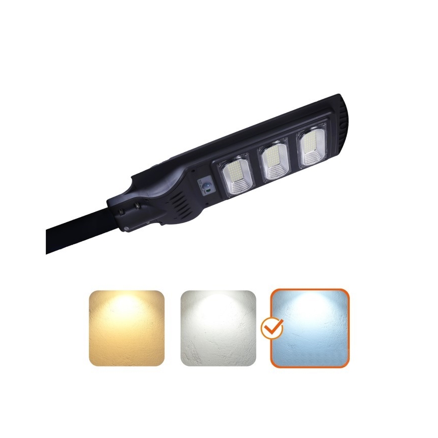 LED Dimmable solar street lamp with motion and dusk sensor URBI LED/8W/3,2V 6500K IP54 + remote control