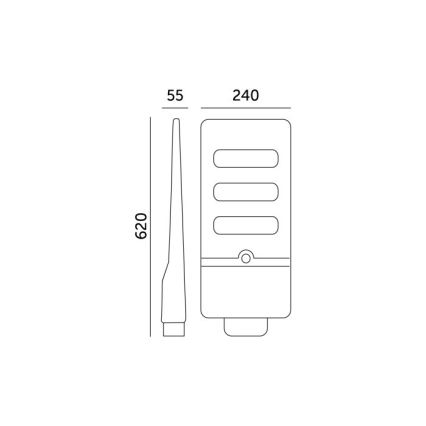 LED Dimmable solar street lamp with motion and dusk sensor URBI LED/8W/3,2V 6500K IP54 + remote control