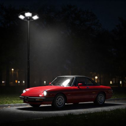 LED Dimmable Solar Street Light with Sensor LED/22W/6V 18000 mAh 6500K IP65 Black + Remote Control