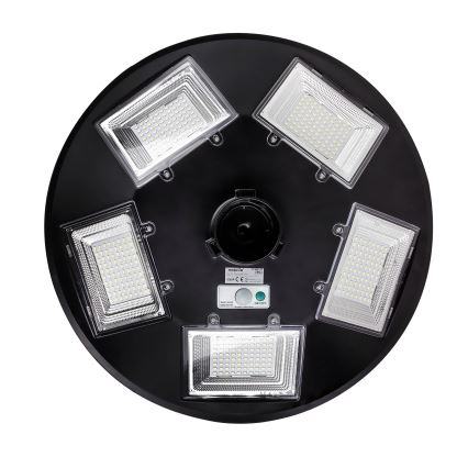 LED Dimmable Solar Street Light with Sensor LED/22W/6V 18000 mAh 6500K IP65 Black + Remote Control