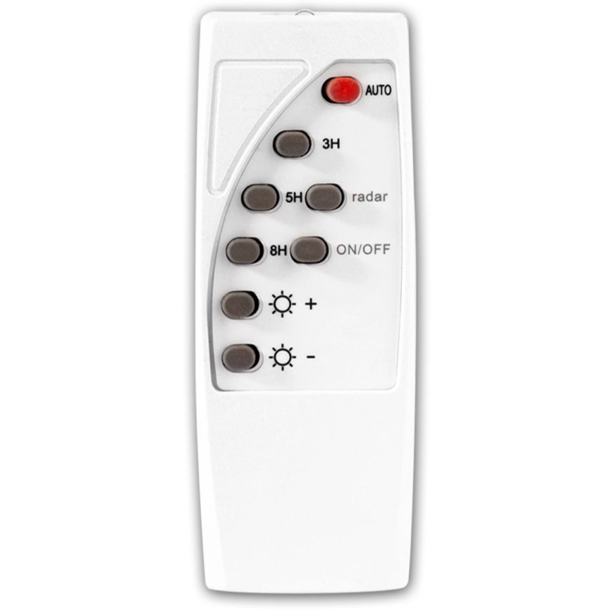 LED Dimmable Solar Street Light with Sensor LED/22W/6V 18000 mAh 6500K IP65 Black + Remote Control