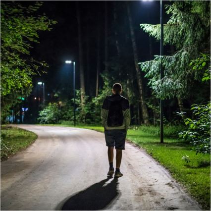 Dimmable LED solar street light with sensor URBI LED/11W/3,2V 6500K 15000 mAh IP54 + remote control