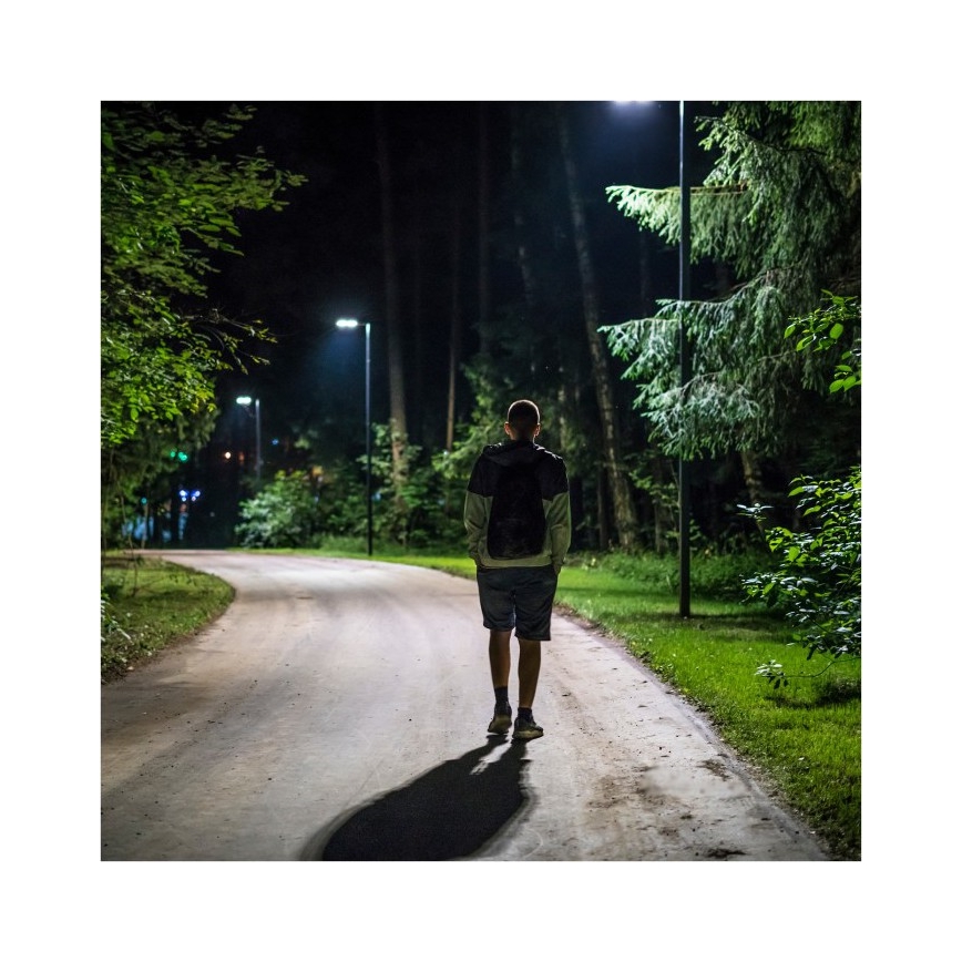 Dimmable LED solar street light with sensor URBI LED/11W/3,2V 6500K 15000 mAh IP54 + remote control