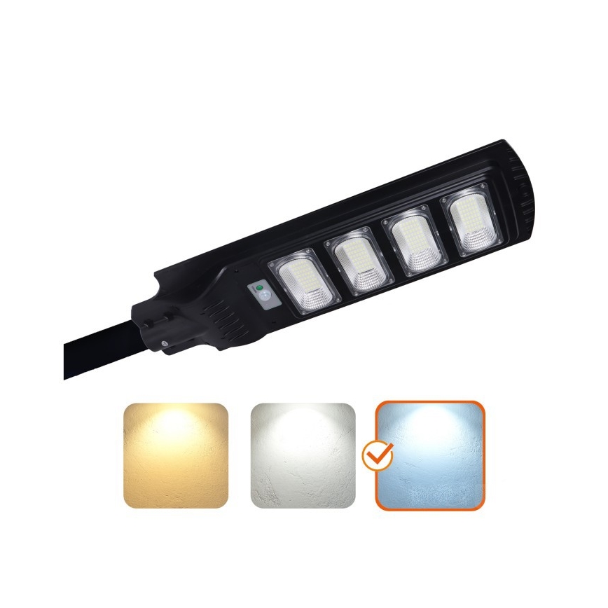 Dimmable LED solar street light with sensor URBI LED/11W/3,2V 6500K 15000 mAh IP54 + remote control