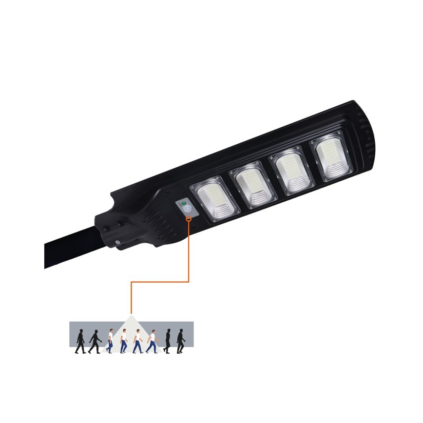 Dimmable LED solar street light with sensor URBI LED/11W/3,2V 6500K 15000 mAh IP54 + remote control