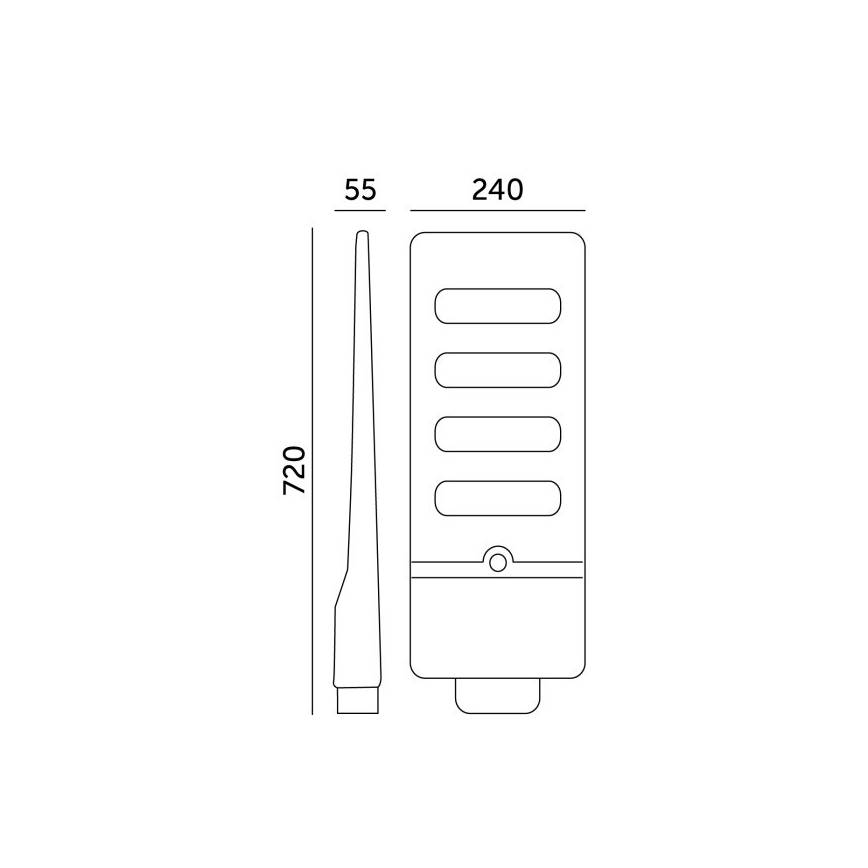 Dimmable LED solar street light with sensor URBI LED/11W/3,2V 6500K 15000 mAh IP54 + remote control