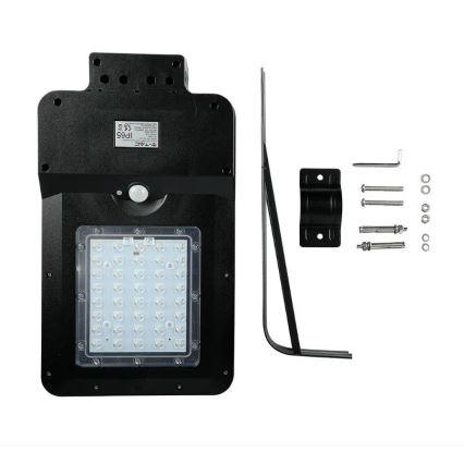 LED Solar Street Light with Sensor, 15W, 7.4V, 6000K, IP65, 5400 mAh