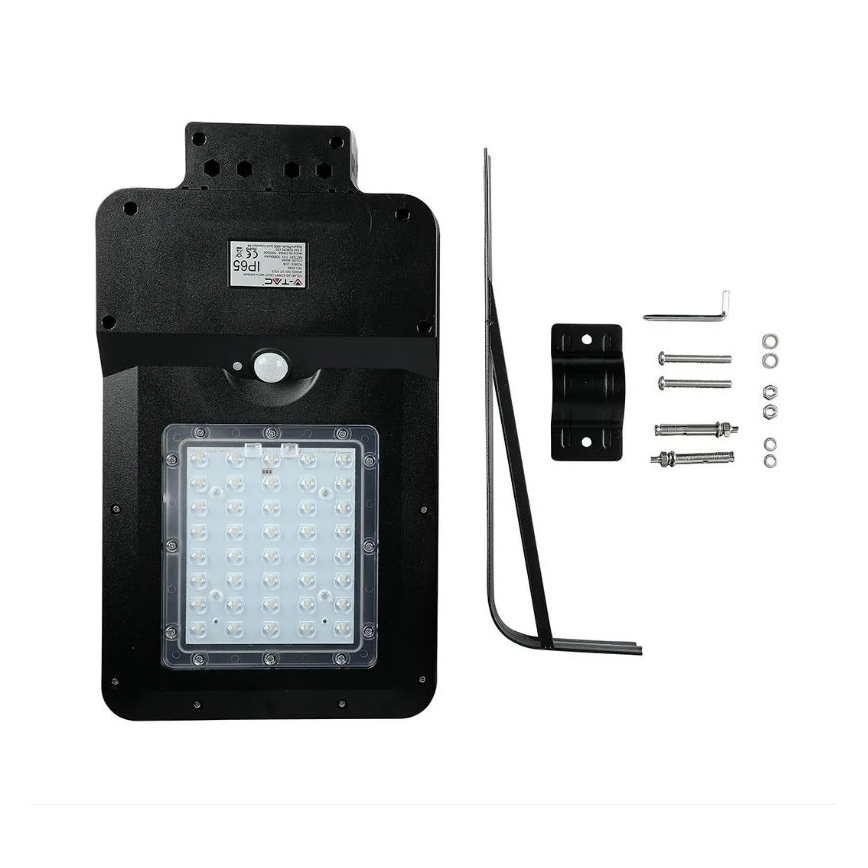 LED Solar Street Light with Sensor, 15W, 7.4V, 6000K, IP65, 5400 mAh