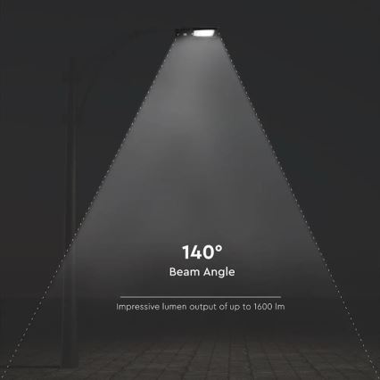 LED Solar Street Light with Sensor, 15W, 7.4V, 6000K, IP65, 5400 mAh