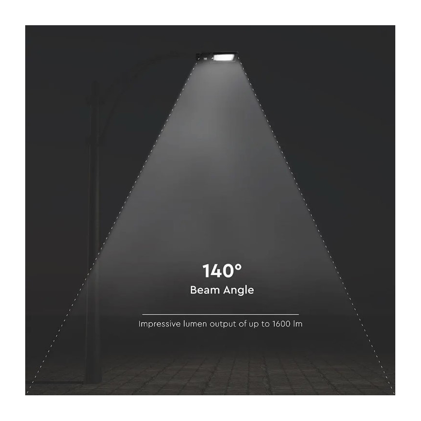 LED Solar Street Light with Sensor LED/15W/7,4V 4000K IP65 10800 mAh
