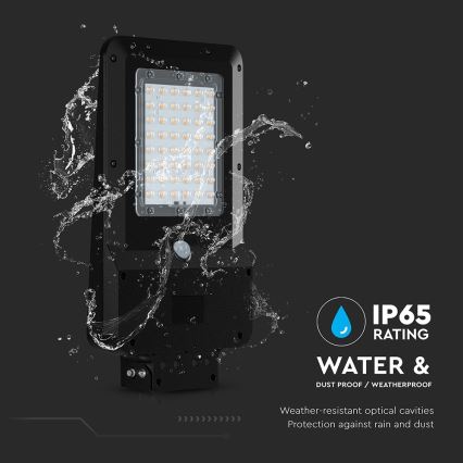 LED Solar Street Light with Sensor LED/20W/7,4V IP65 5400 mAh
