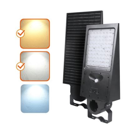 LED Dimmable Solar Street Light with Sensor STREET LED/30W/9,6V 3000/4000K 6000 mAh IP65 + Remote Control