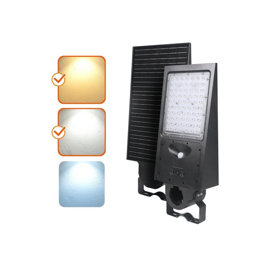 LED Dimmable Solar Street Light with Sensor STREET LED/30W/9,6V 3000/4000K 6000 mAh IP65 + Remote Control