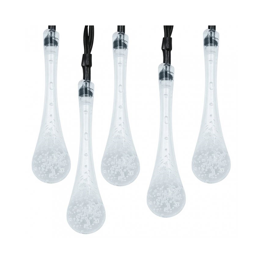 LED Solar String Lights with Dusk Sensor, 20× LEDs, 0.72 W / 1.2 V, 600 mAh Battery, 4.7 m Cable, IP44
