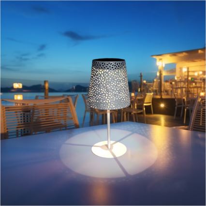 LED Solar Table Lamp LUVETRA LED/1xAA 4000K IP44 200 mAh White