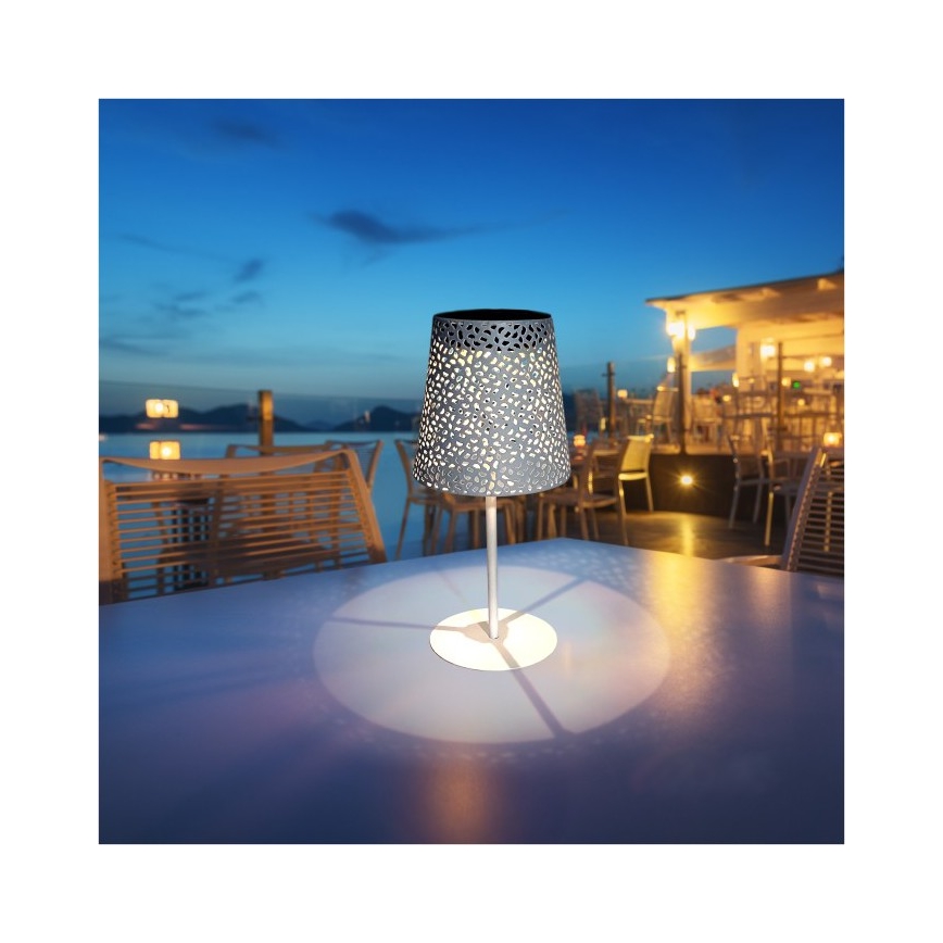 LED Solar Table Lamp LUVETRA LED/1xAA 4000K IP44 200 mAh White