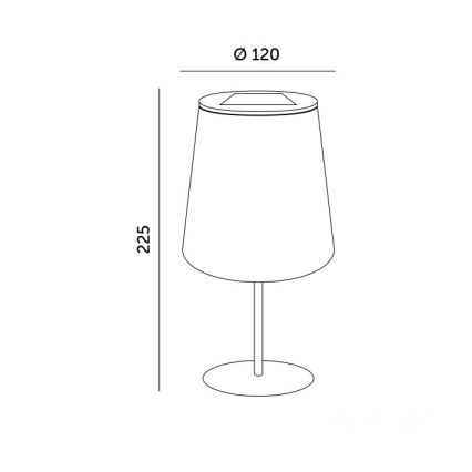 LED Solar Table Lamp LUVETRA LED/1xAA 4000K IP44 200 mAh White