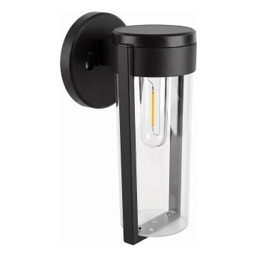 LED Solar wall lamp LED/1W/3.7V 500 mAh IP65 black