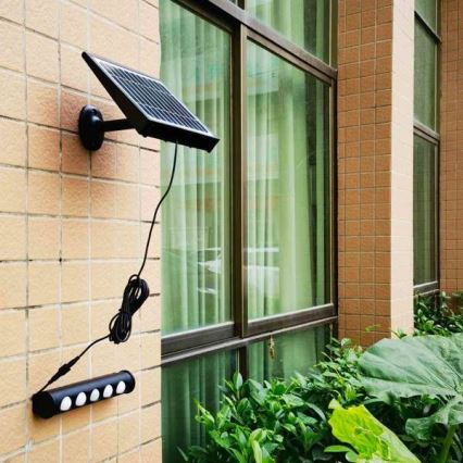 LED Solar wall lamp with a sensor LED/8W/3,7V 4000 mAh 4000K IP65