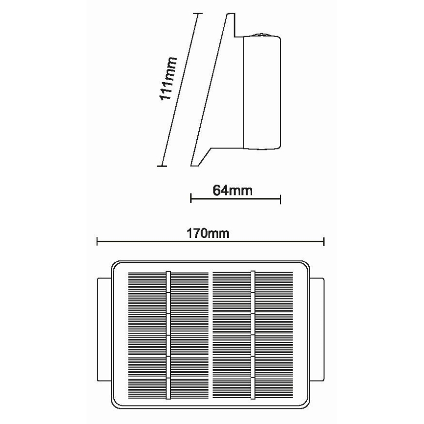 LED Solar wall light 4xLED/1,5W/3,7V IP54 black