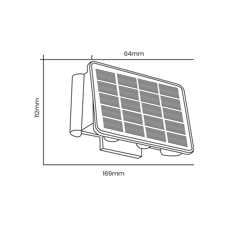 LED Solar wall light ALF LED/4W/3,2V 3000K IP54 black