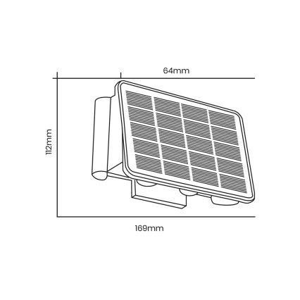 LED Solar wall light ALF LED/4W/3,2V 6000K IP54 black