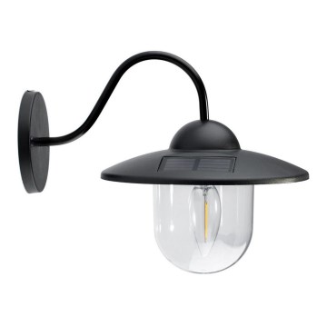 LED Solar wall light LED/0,5W/1,2V IP44 black