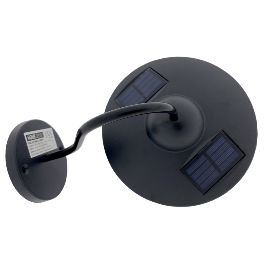 LED Solar wall light LED/0,5W/1,2V IP44 black