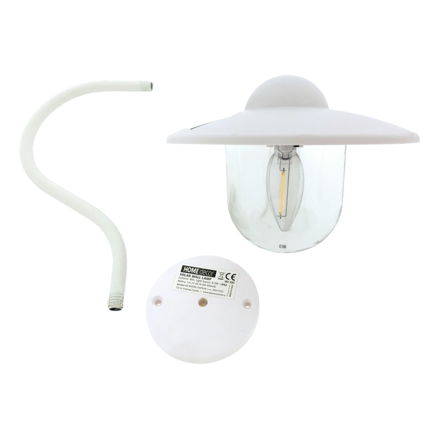 LED Solar wall light LED/0,5W/1,2V IP44 white