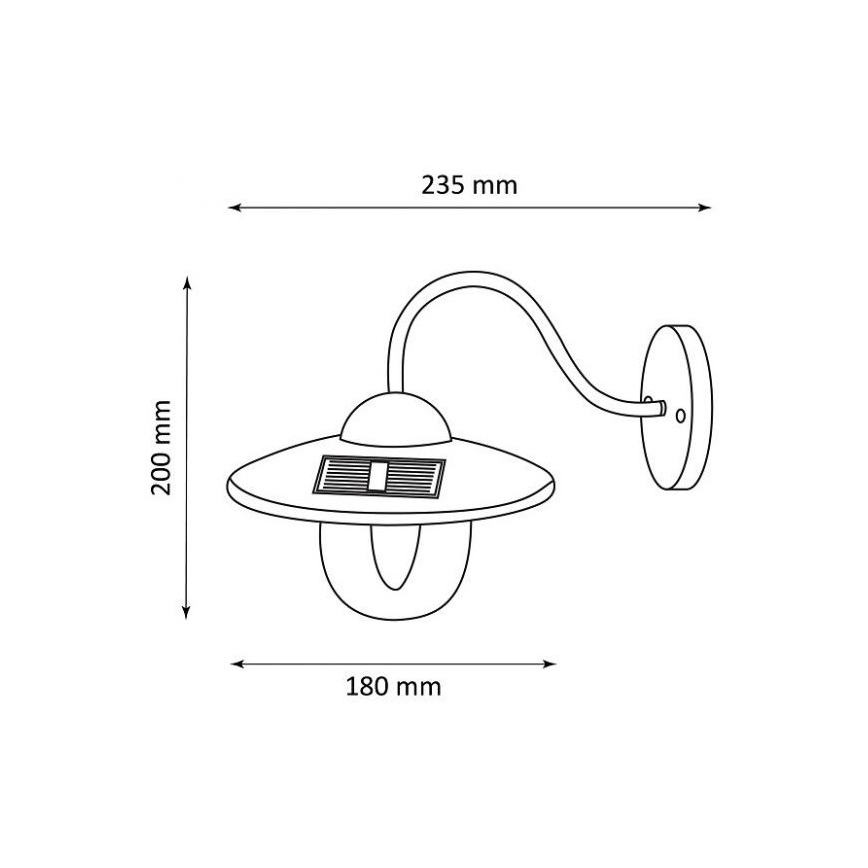 LED Solar wall light LED/0,5W/1,2V IP44 white