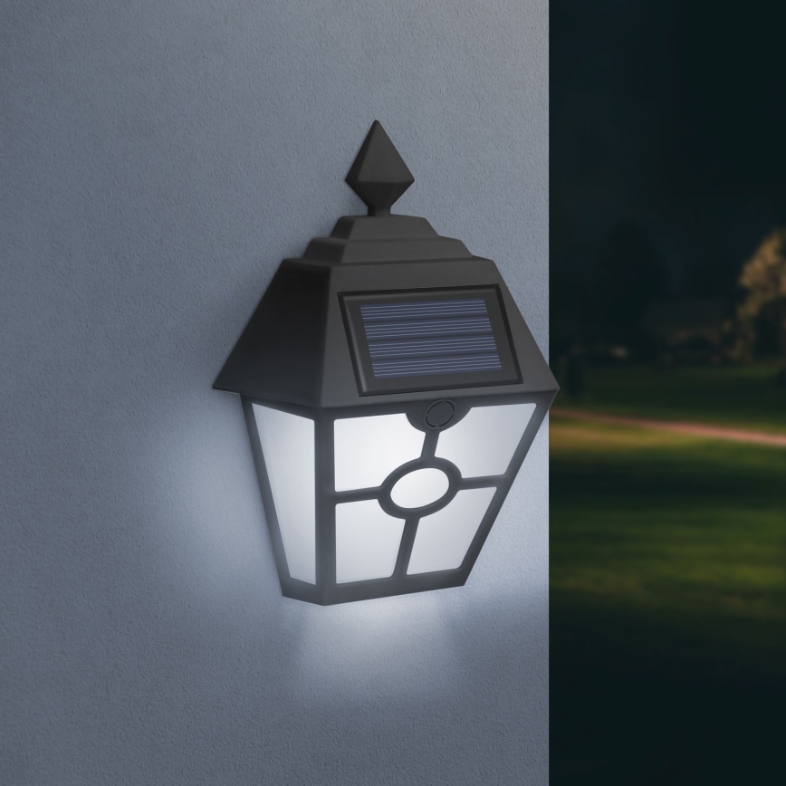 LED Solar wall light LED/1,2V 600mAh IP44 black