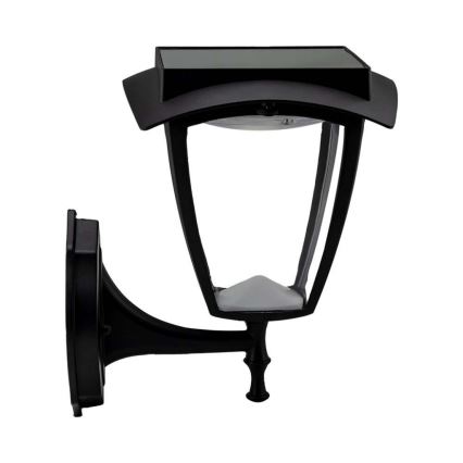 LED Solar Wall Light LED/2W/3,7V 3000/6000K IP65 2200 mAh Black
