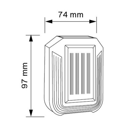 LED Solar wall light LUCE LED/1,2V 400 mAh IP44