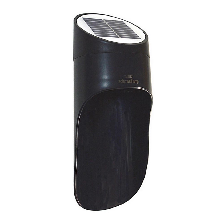 LED Solar wall light PALESA LED/1W/3,7V IP65 1800 mAh black