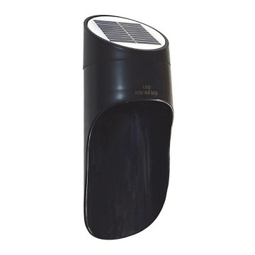 LED Solar wall light PALESA LED/1W/3,7V IP65 black