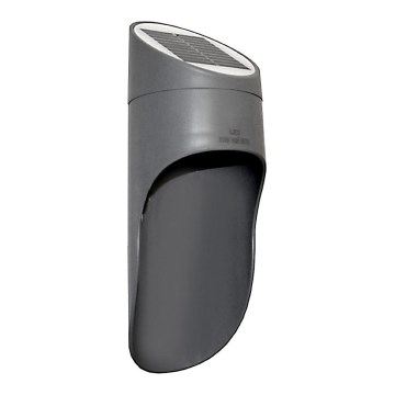 LED Solar wall light PALESA LED/1W/3,7V IP65 grey