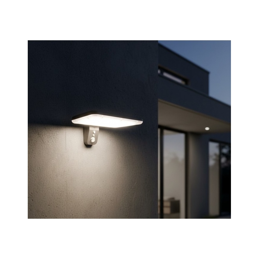 LED Solar Wall Light with Sensor PHOENIX LED/15W/3,2V 3000/4000K IP65 6000 mAh