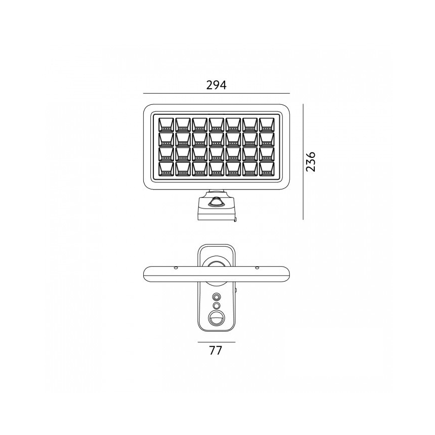 LED Solar Wall Light with Sensor PHOENIX LED/15W/3,2V 3000/4000K IP65 6000 mAh