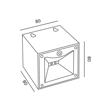 LED Solar Wall Light QUERK LED/1.2V 3000/4000K IP54 800 mAh
