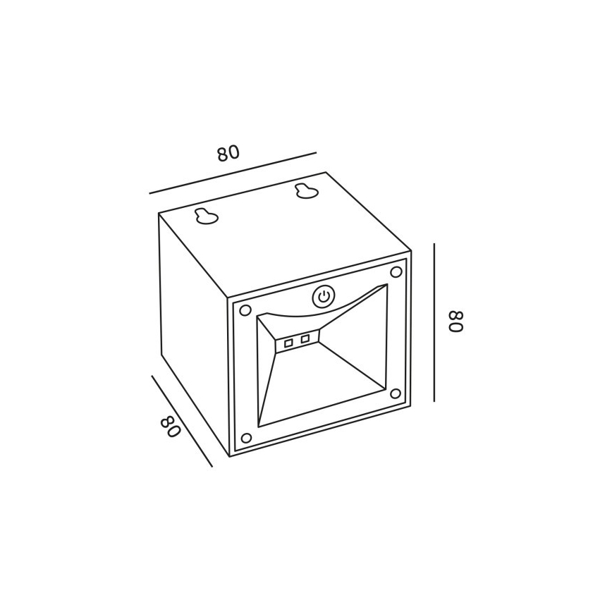 LED Solar Wall Light QUERK LED/1.2V 3000/4000K IP54 800 mAh