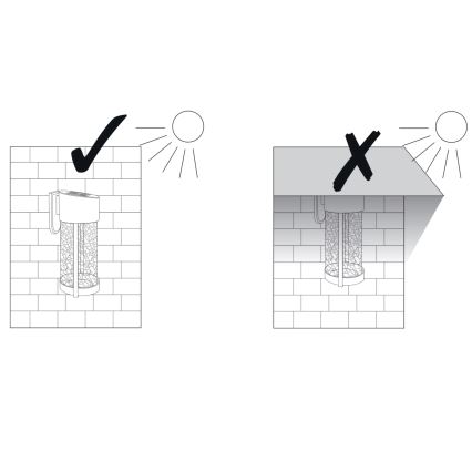 LED Solar wall light VETRO LED/1,2V IP44