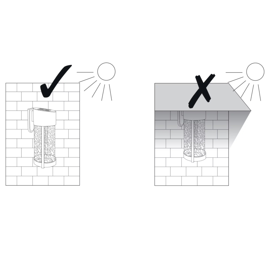 LED Solar wall light VETRO LED/1,2V IP44