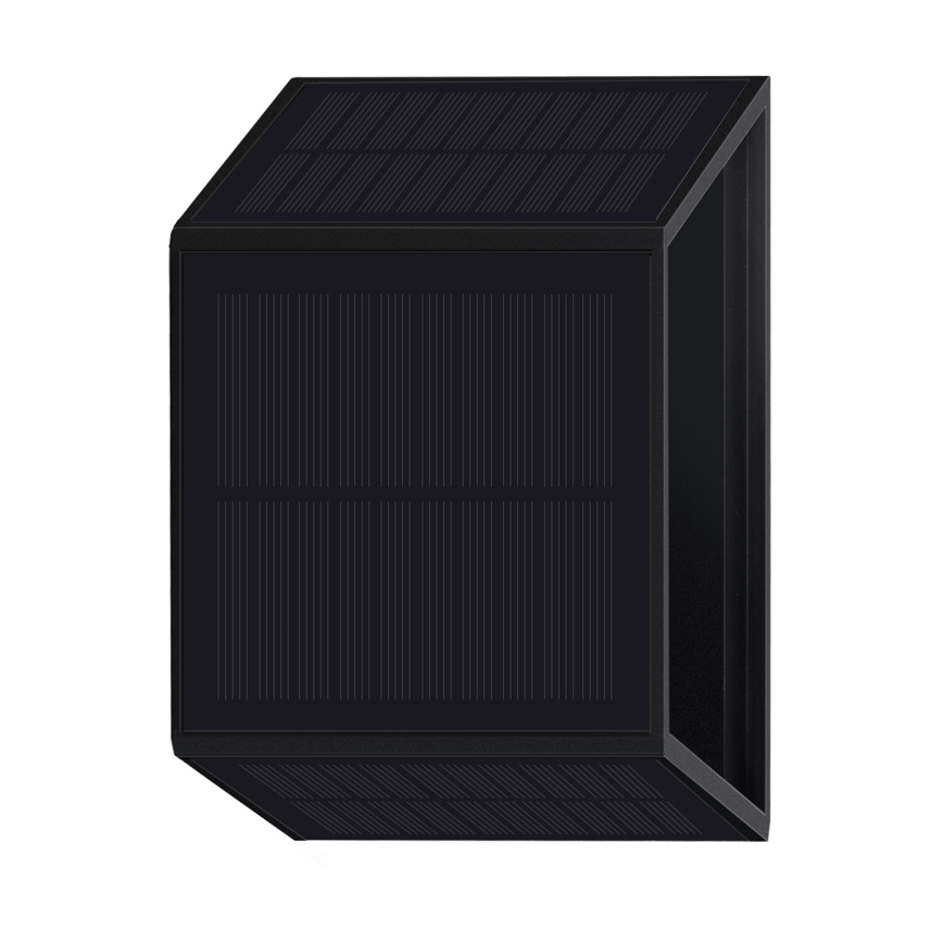LED Solar wall light WINGS LED/2W/1300 mAh 3,7V 6000K IP54 black