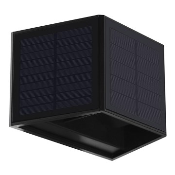 LED Solar wall light WINGS LED/2W/3,2V 3000K IP54 black