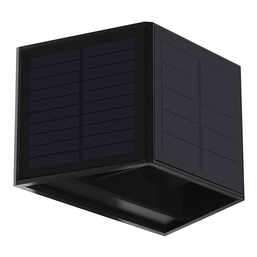 LED Solar wall light WINGS LED/2W/3,2V 3000K IP54 black