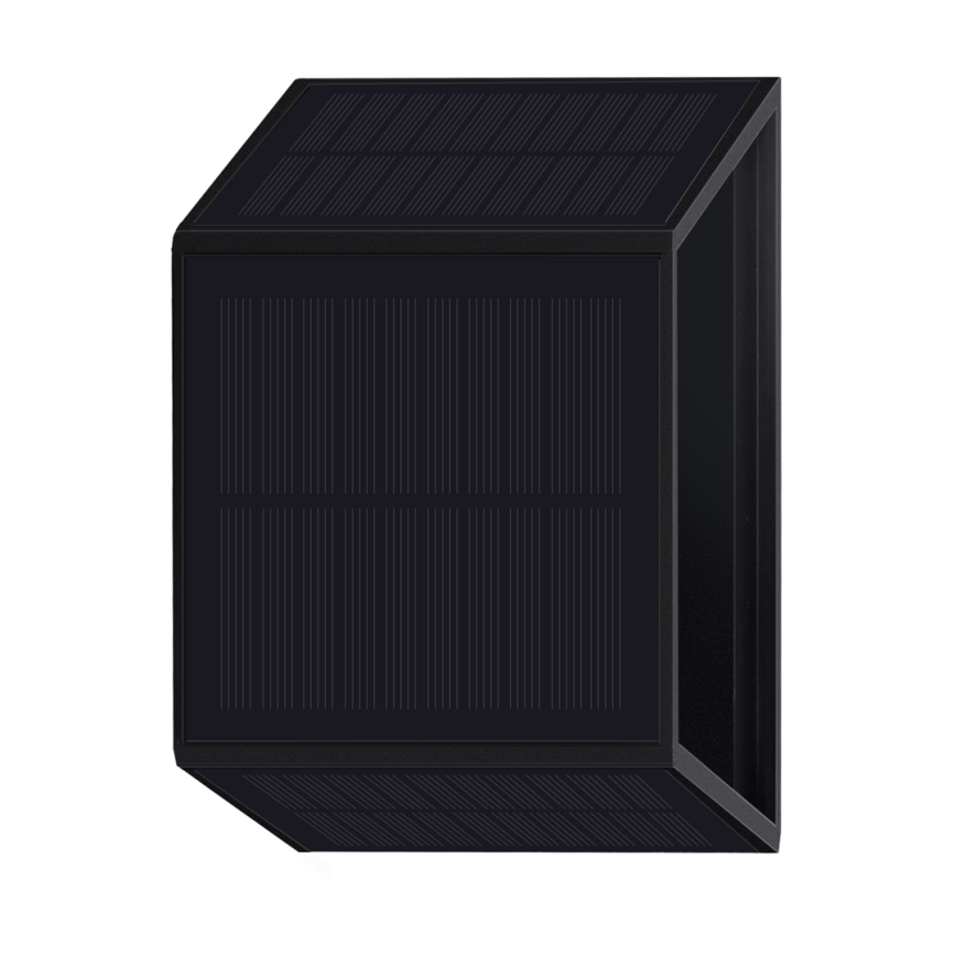 LED Solar wall light WINGS LED/2W/3,2V 3000K IP54 black
