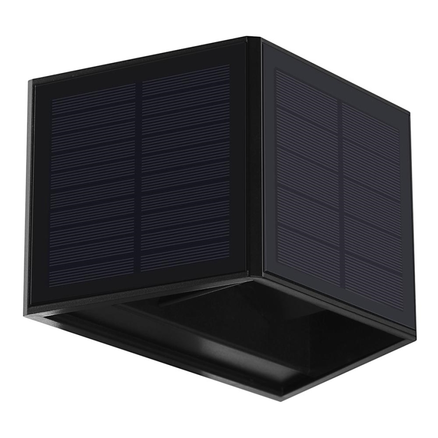 LED Solar wall light WINGS LED/2W/3,2V 6000K IP54 black