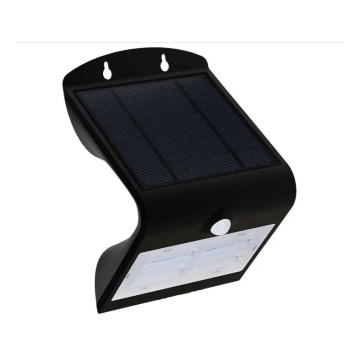 LED Solar wall light with a sensor LED/3W/3,7V 3000/4000K IP65 black