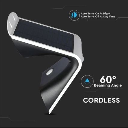 LED Solar wall light with a sensor LED/3W/3,7V 3000/4000K IP65 white