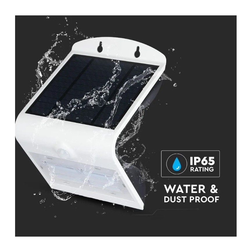 LED Solar wall light with a sensor LED/3W/3,7V 3000/4000K IP65 white